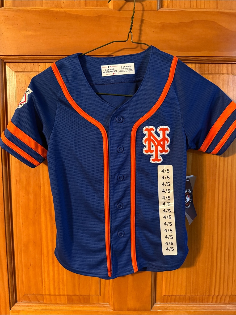 Genuine Merchandise Kids New York Mets Blue and Orange Baseball Jersey